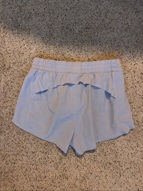 Athleta Light Blue Girls' Athletic Shorts with Ruffle Detail